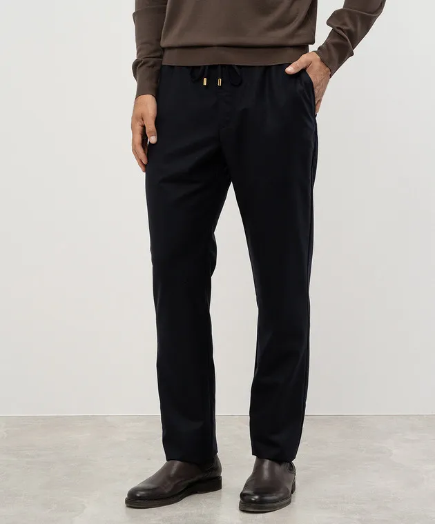 Stefano Ricci Blue pants made of wool
