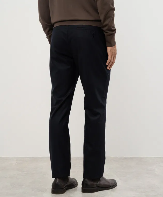 Stefano Ricci Blue pants made of wool