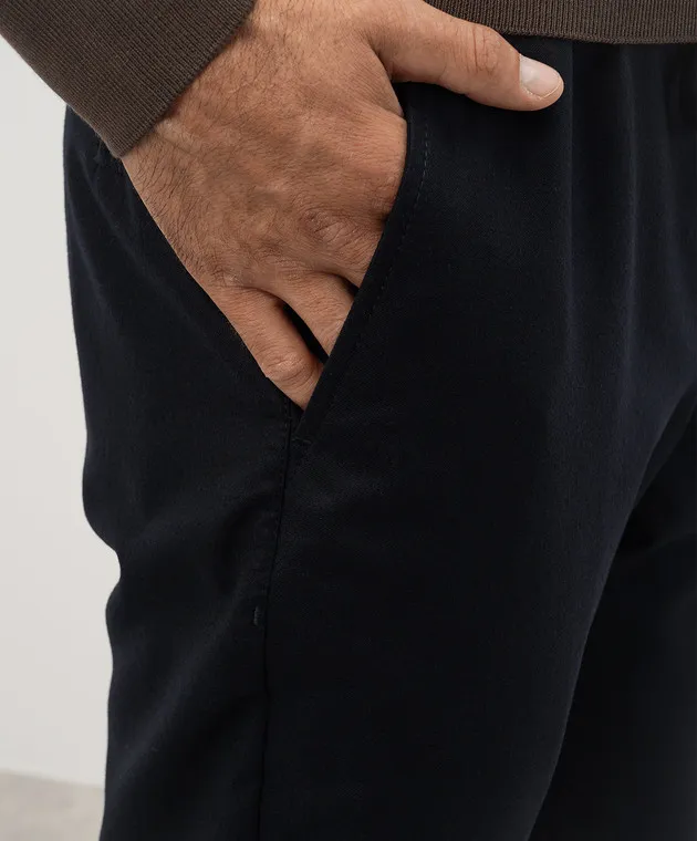Stefano Ricci Blue pants made of wool