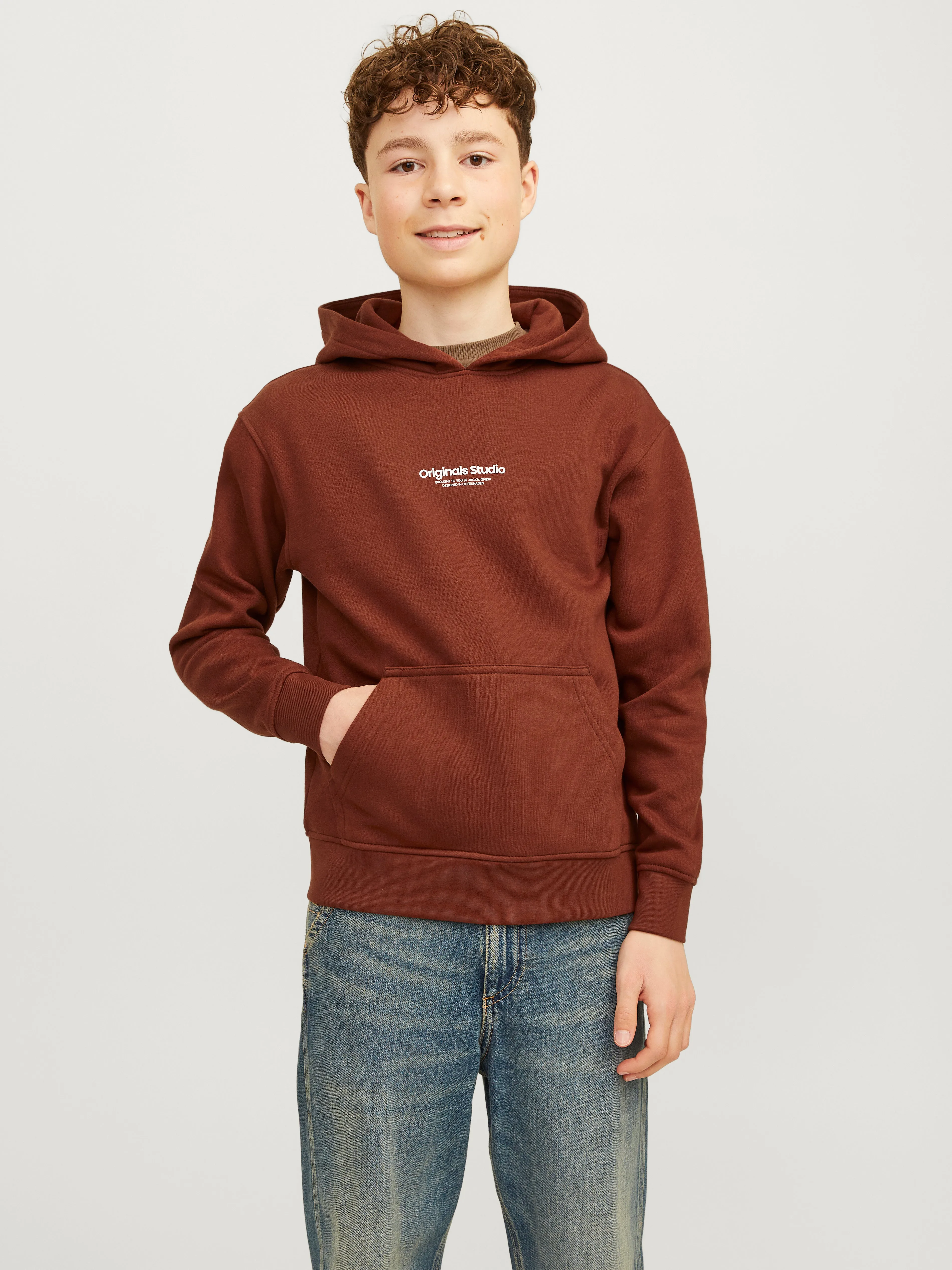 Sudadera con capucha Estampado Junior | Rojo oscuro | Jack & Jones®