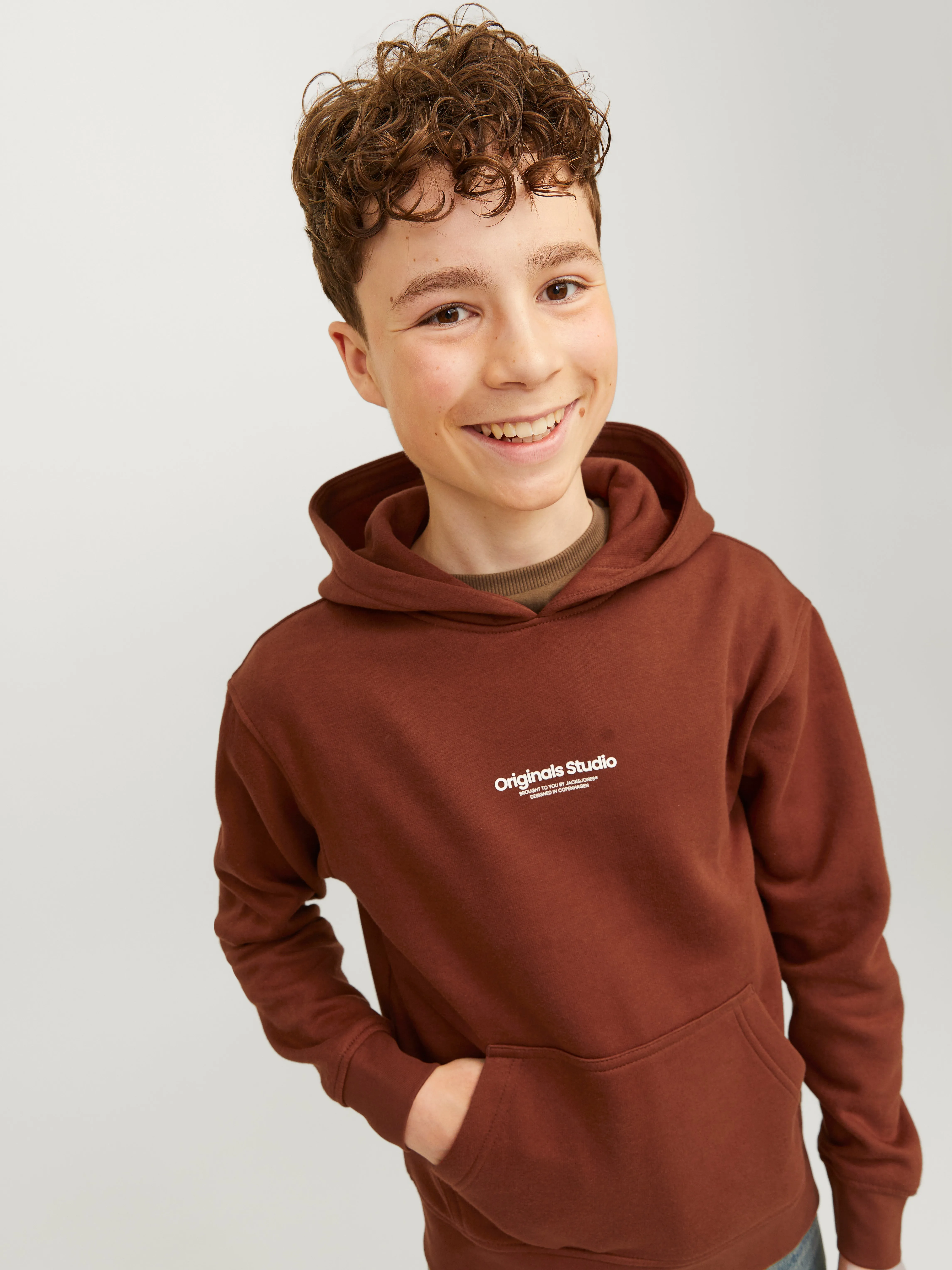 Sudadera con capucha Estampado Junior | Rojo oscuro | Jack & Jones®