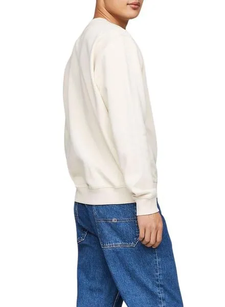 Sudadera Tommy Jeans Reg Essential Beige Hombre