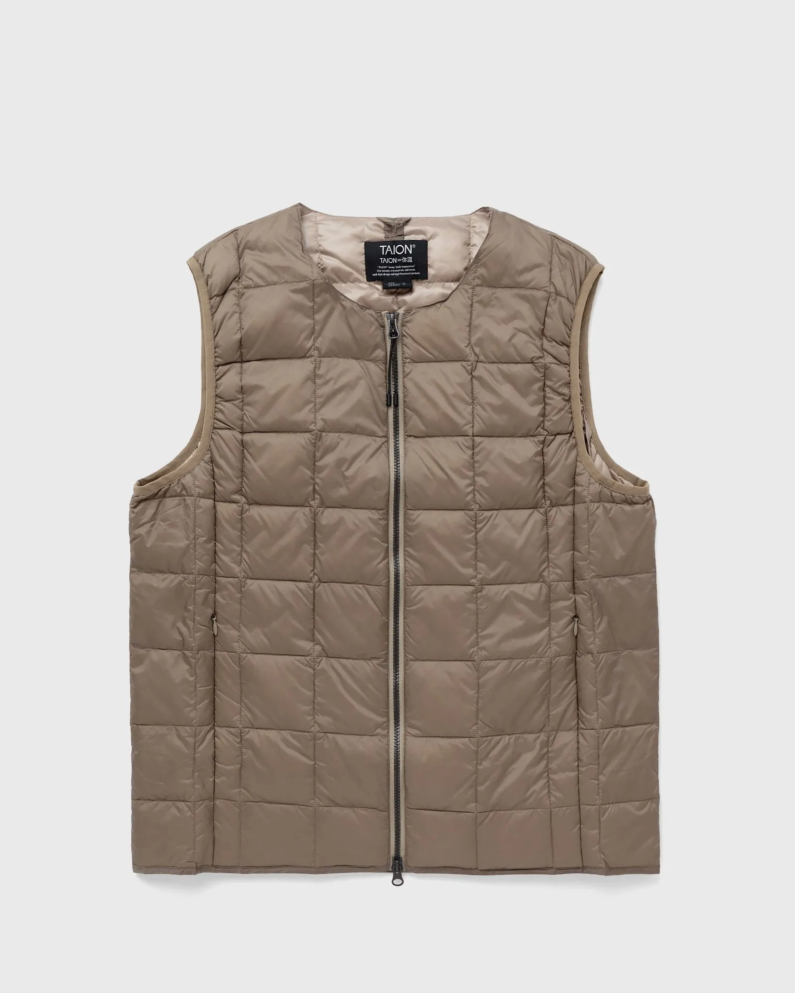TAION CREW NECK WZIP DOWN VEST