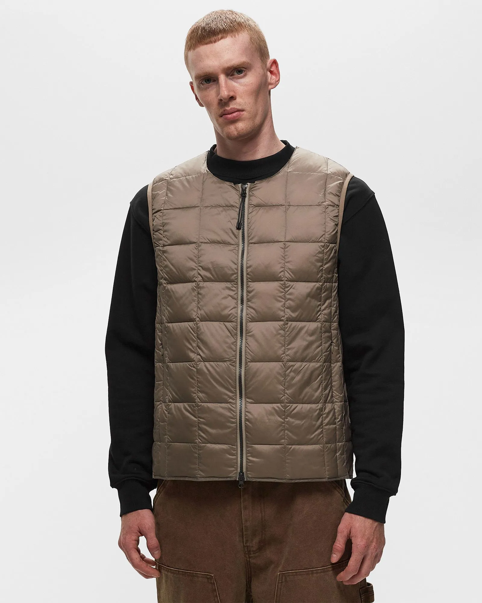 TAION CREW NECK WZIP DOWN VEST