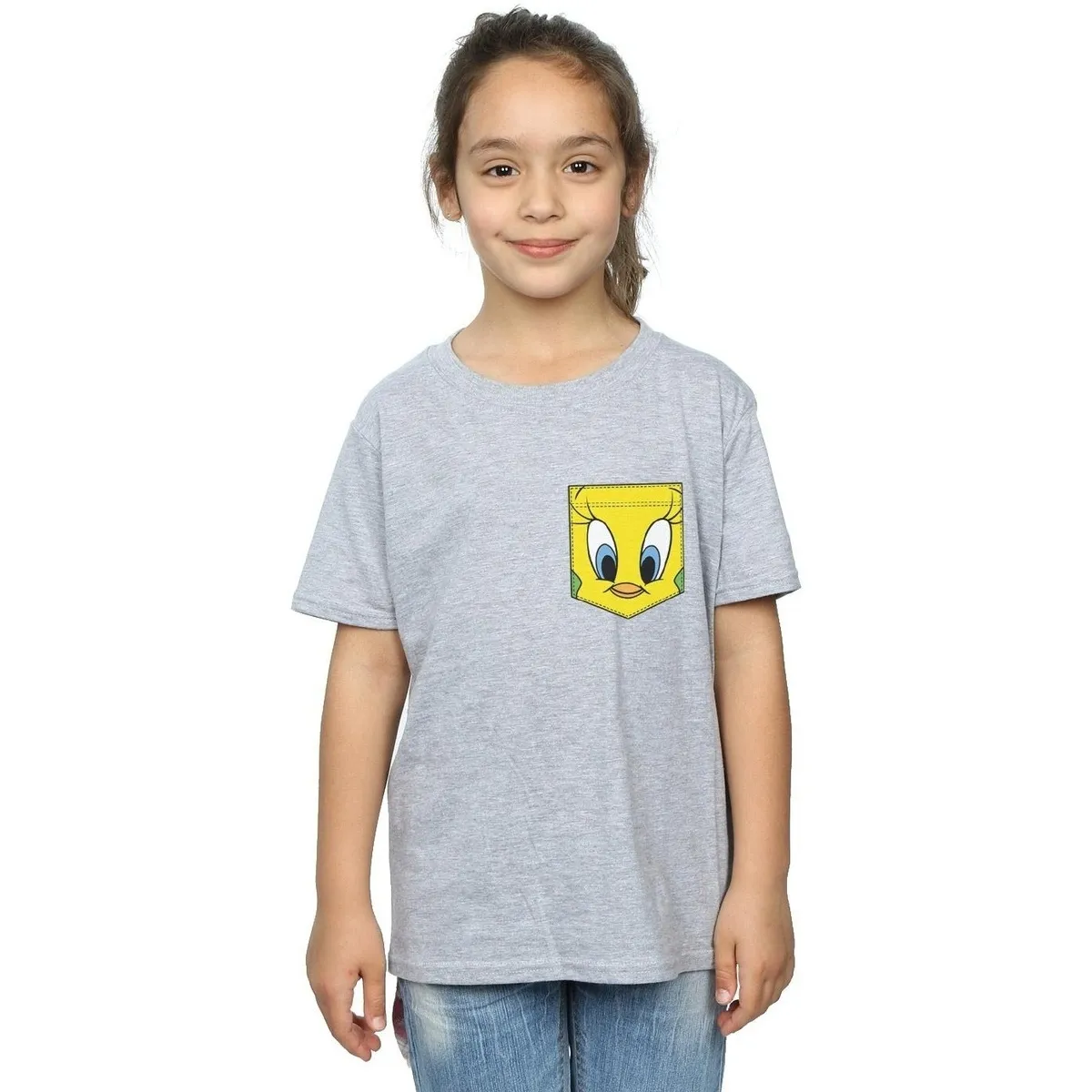 Tweety Pie Face Faux Pocket