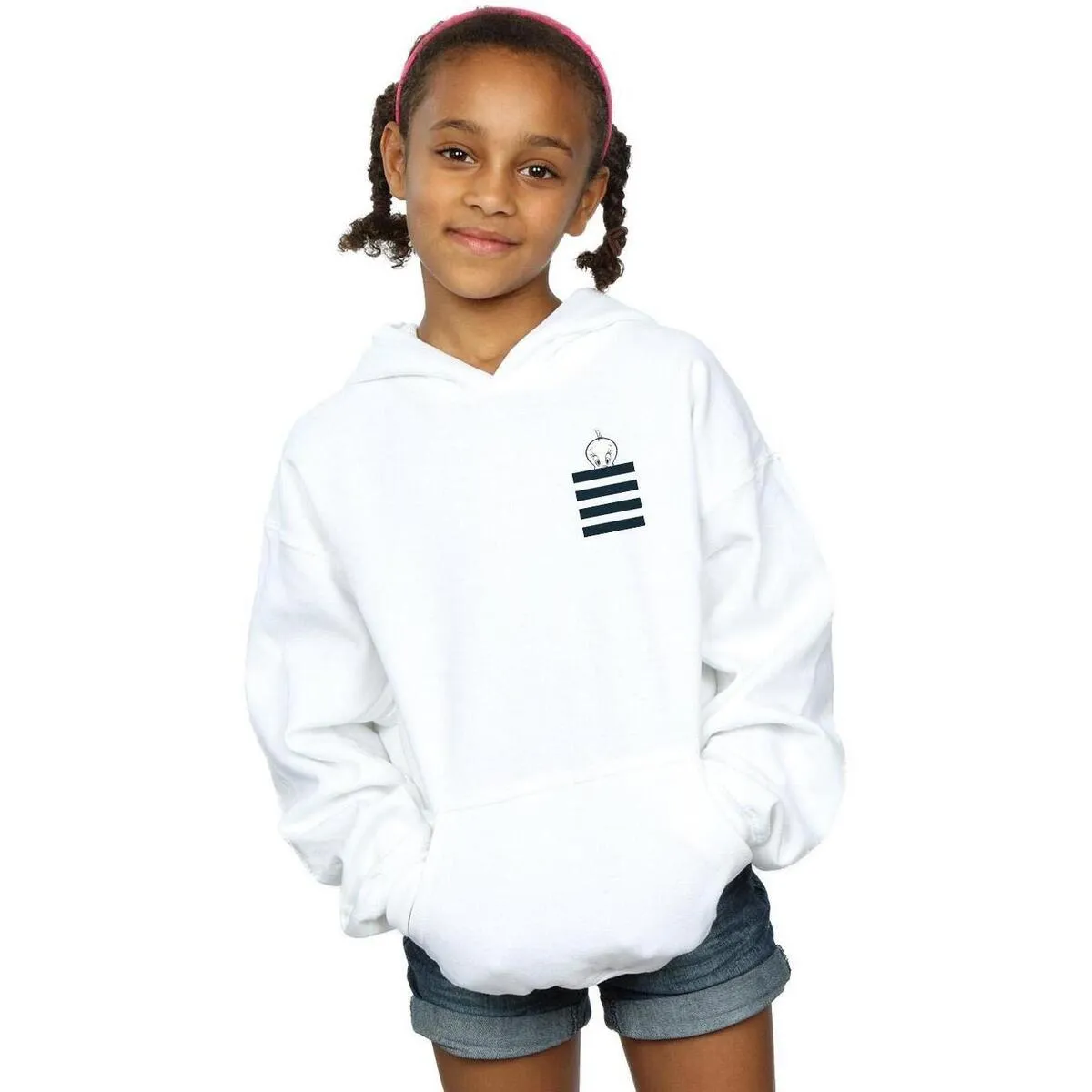 Tweety Pie Striped Faux Pocket