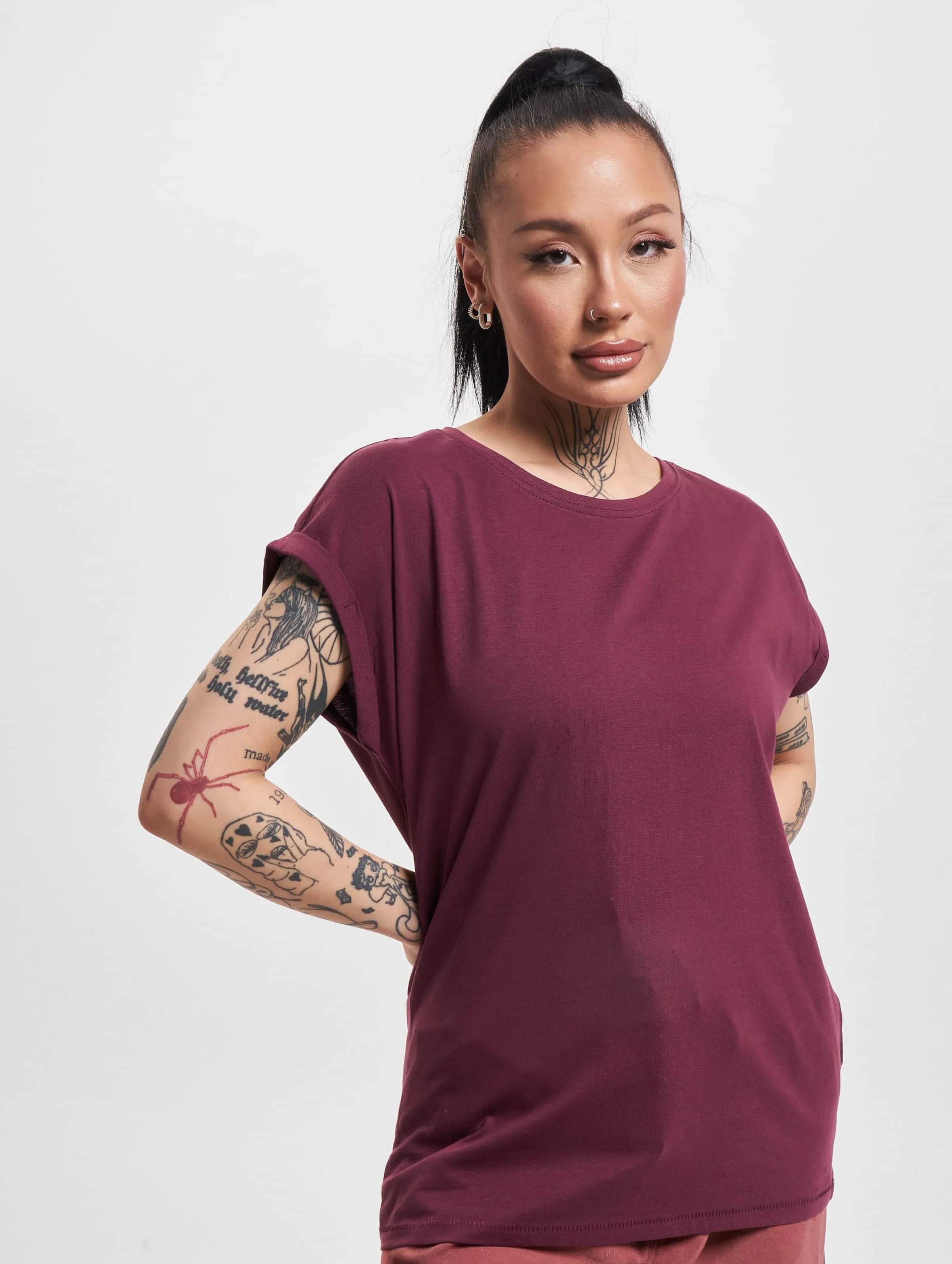 URBAN CLASSICS LADIES EXTENDED SHOULDER 2 PACK TSHIRTS