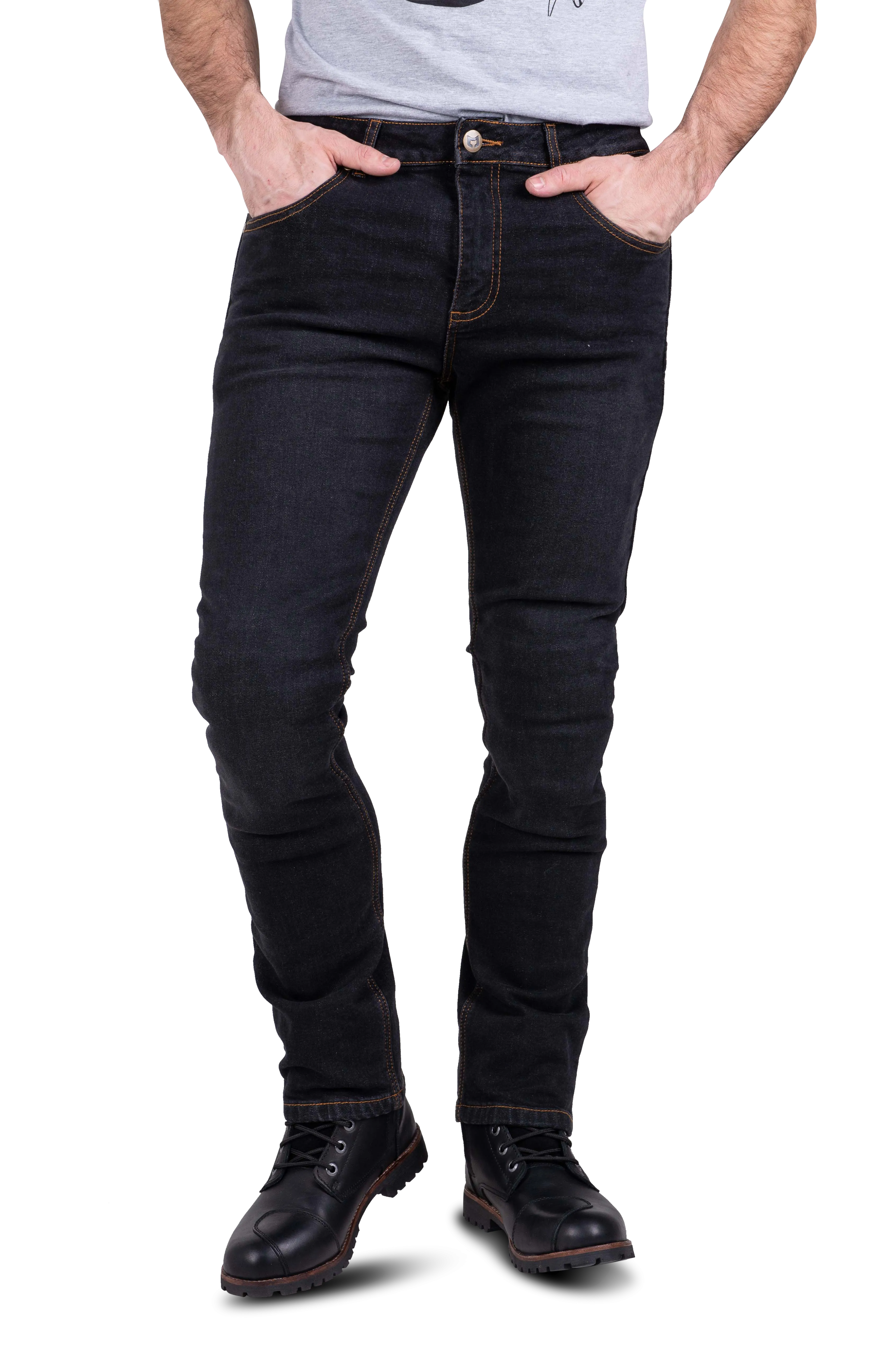 Vaqueros de Moto Course Jones Regular Negros