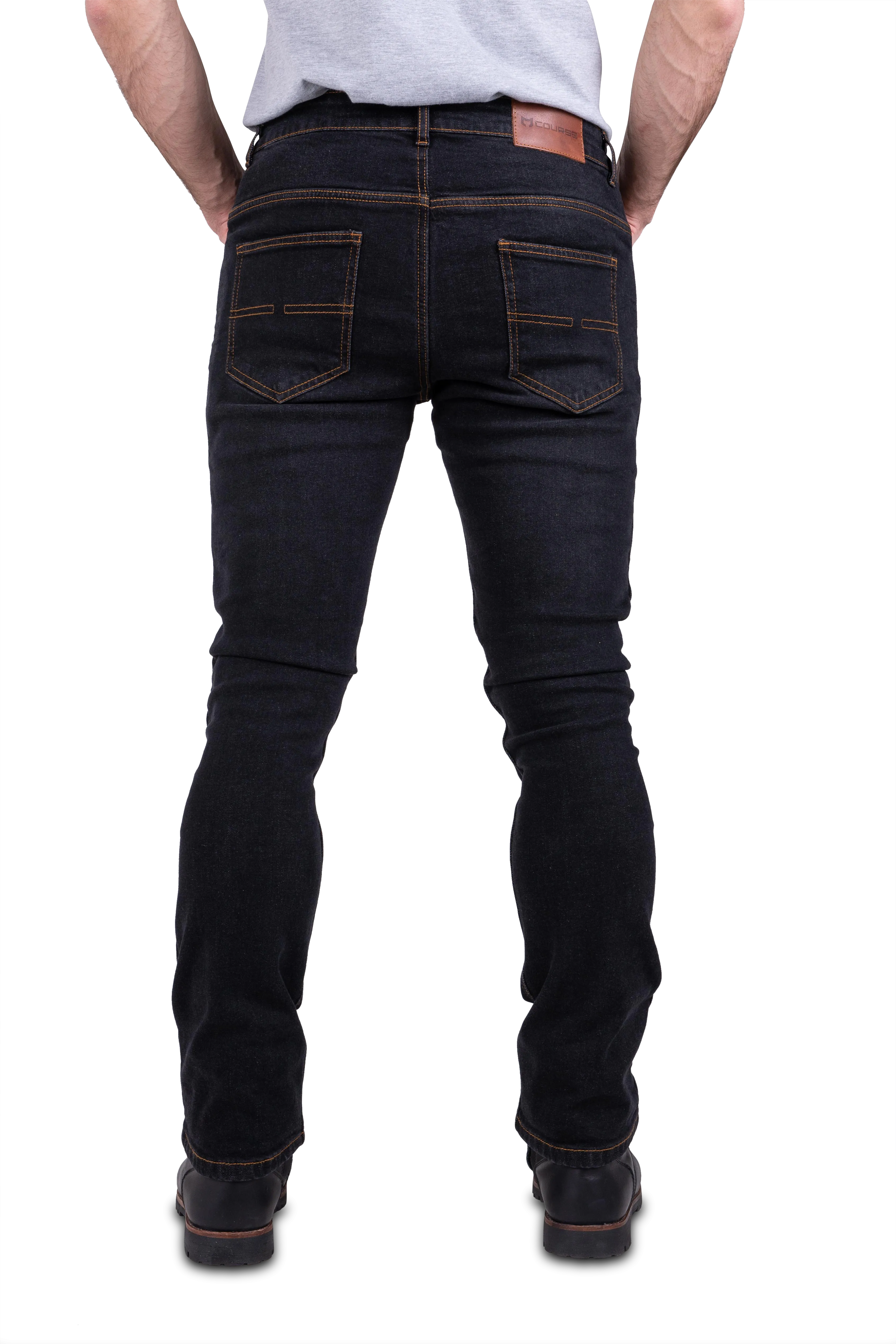 Vaqueros de Moto Course Jones Regular Negros