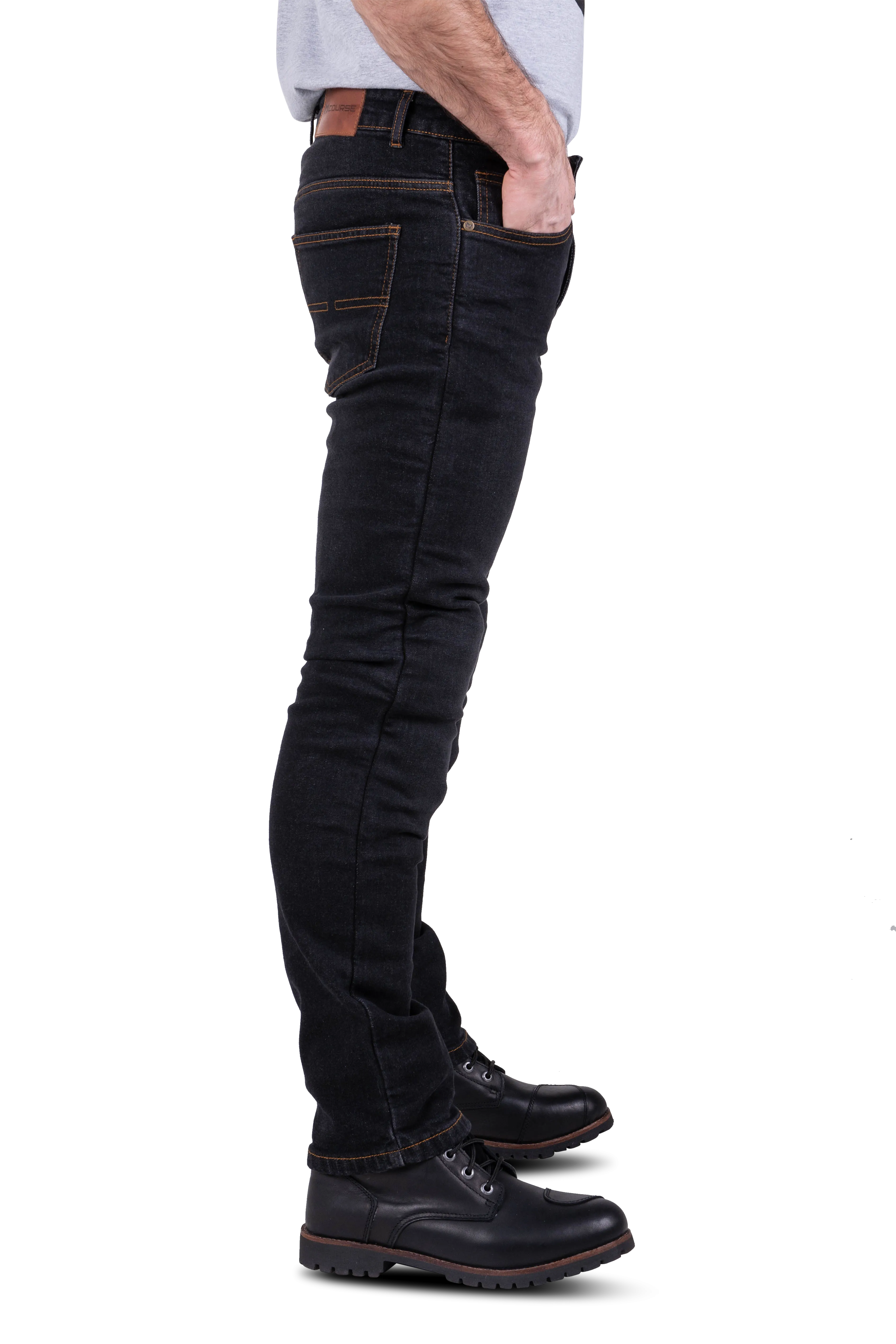 Vaqueros de Moto Course Jones Regular Negros
