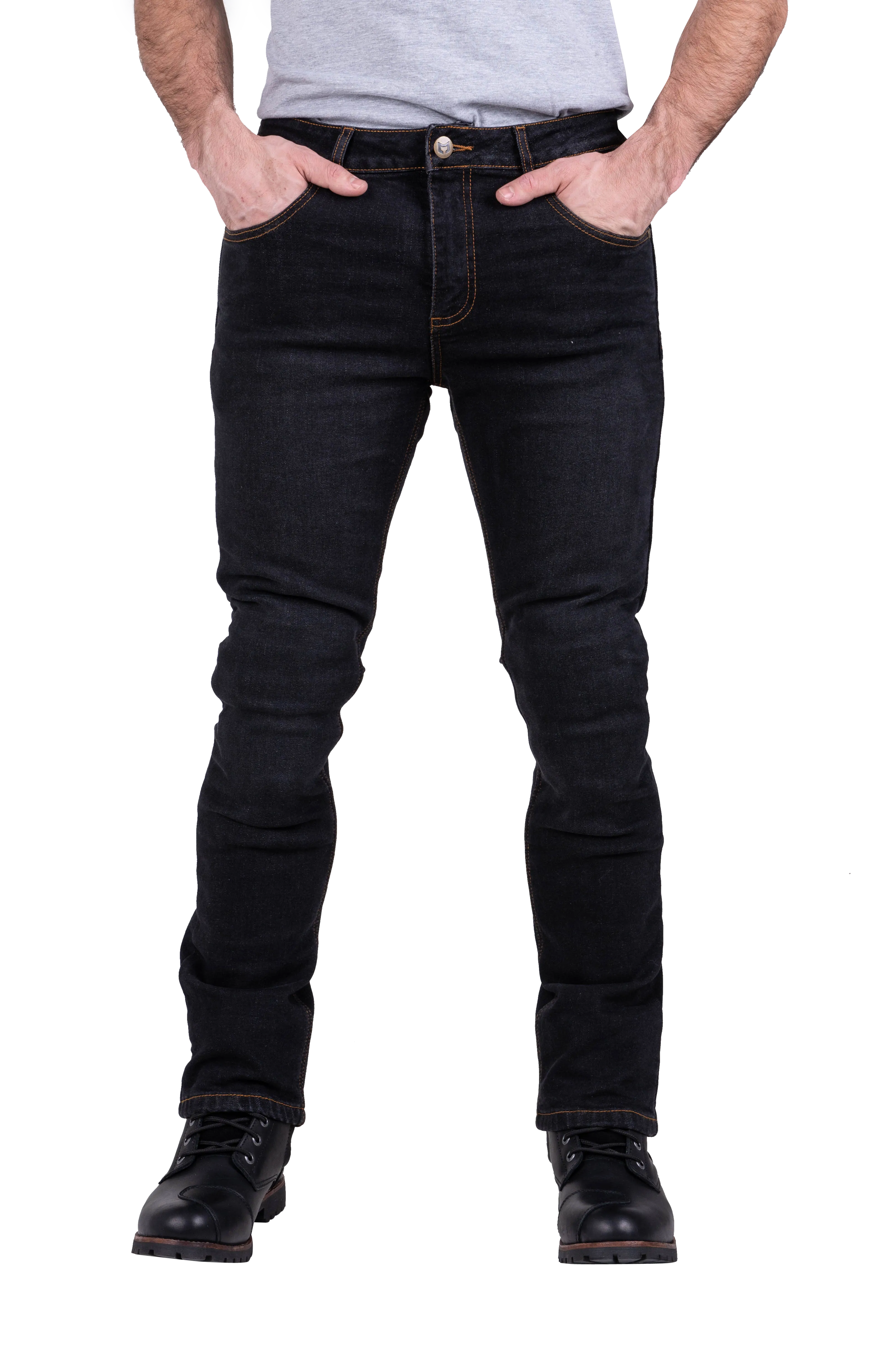 Vaqueros de Moto Course Jones Regular Negros