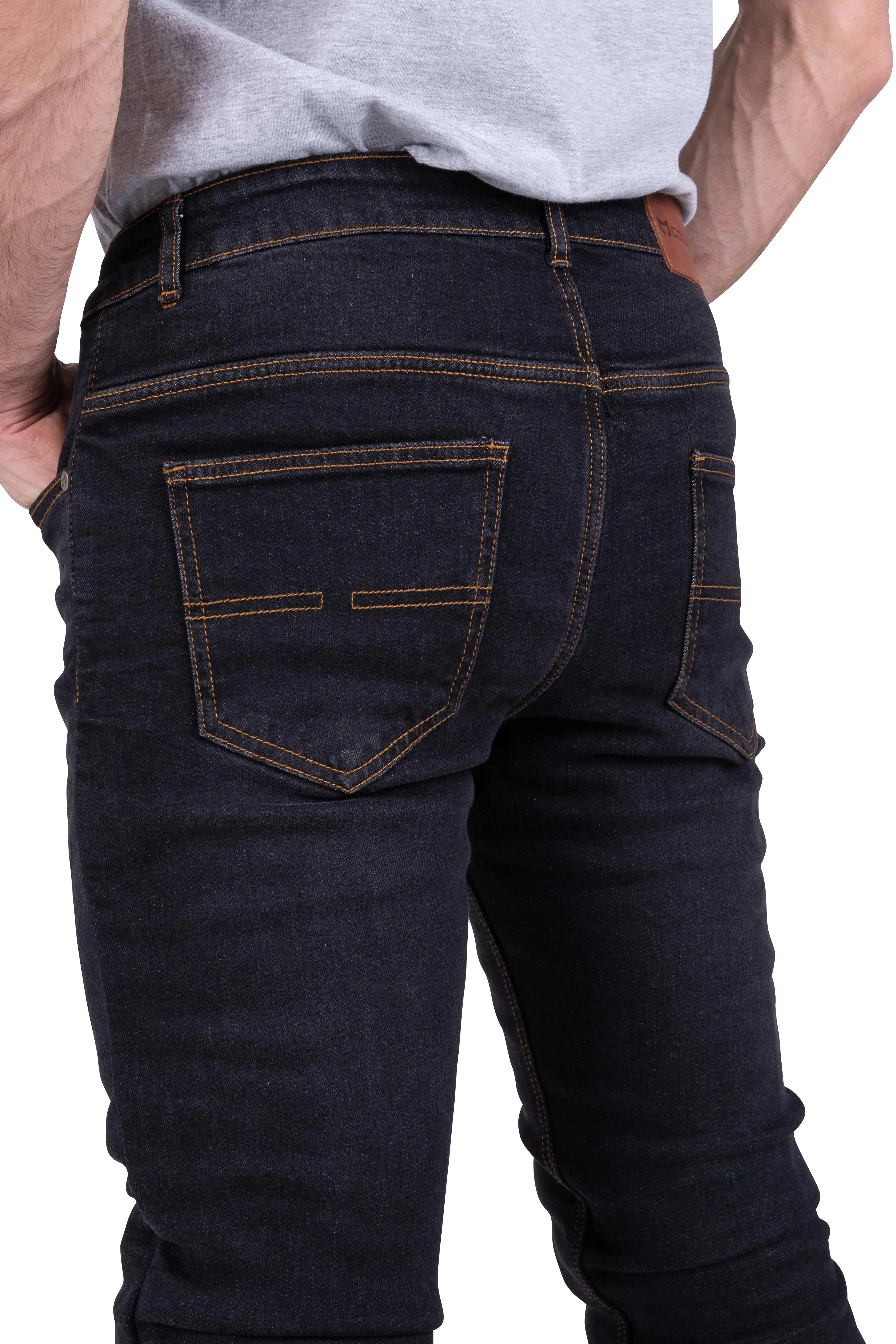 Vaqueros de Moto Course Jones Regular Negros