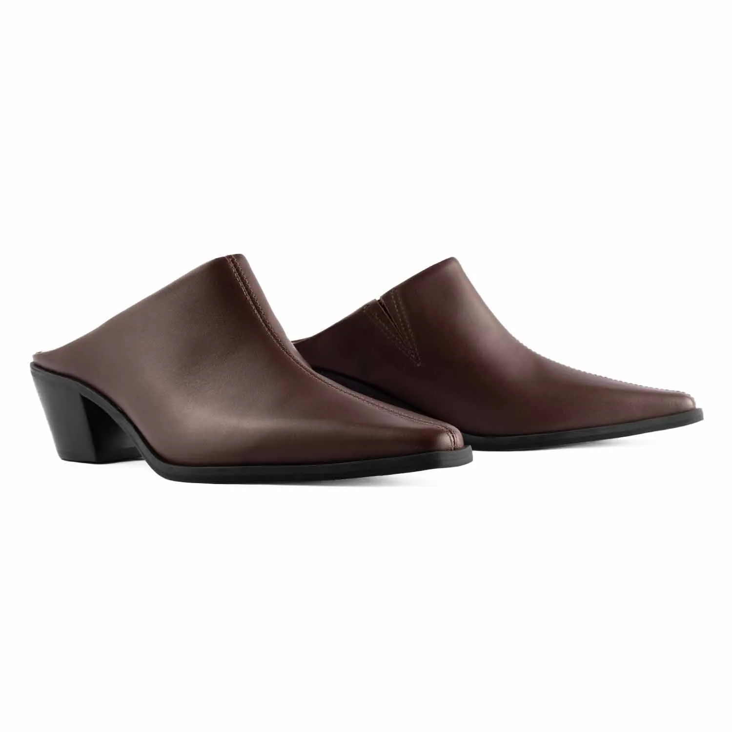 Vinci Shoes Mulas de café de Houston