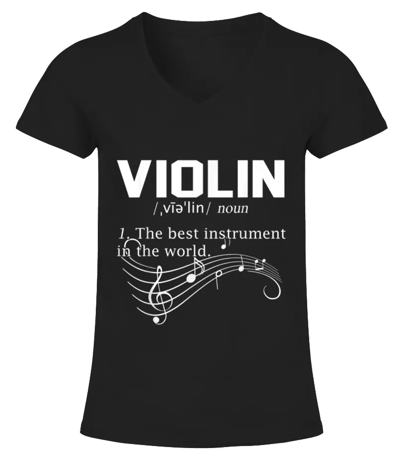 Violin Definition Camiseta cuello pico Mujer