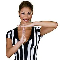 Women's Oficial Striped Referee/Umpire Jersey, XL