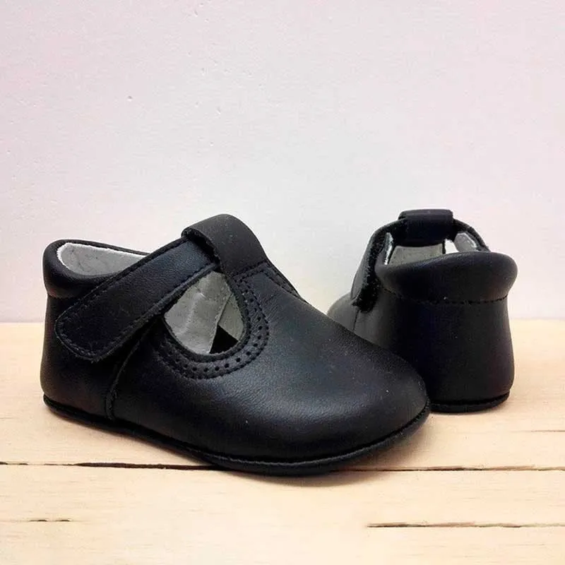 Zapatos bebé piel marino León Shoes