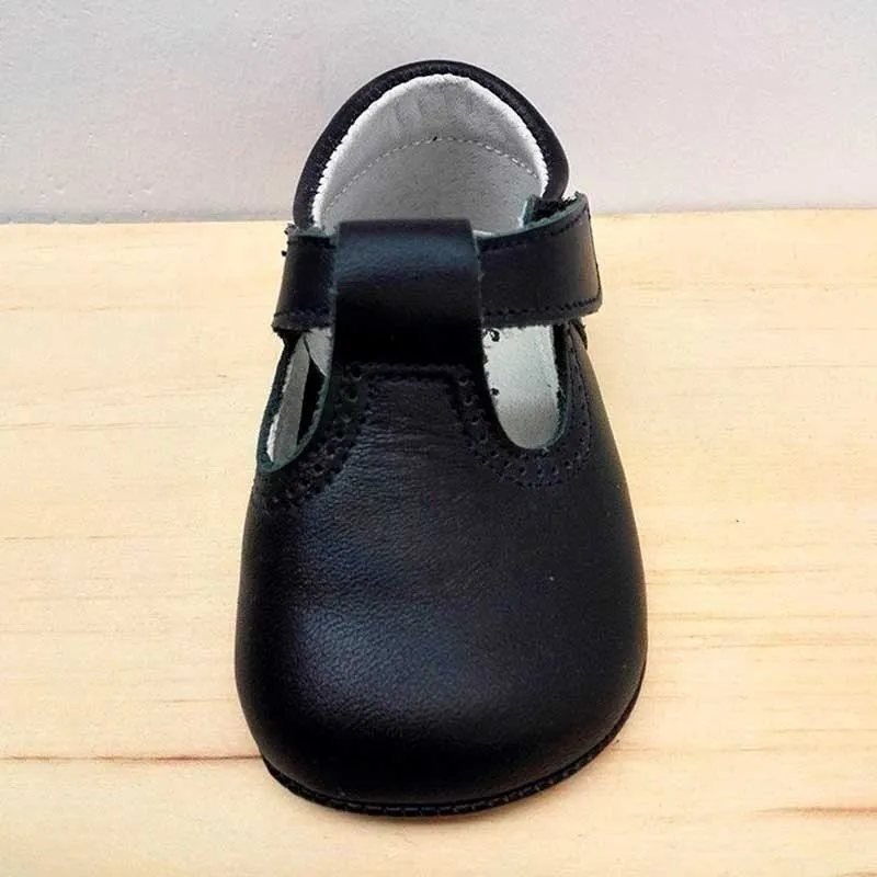 Zapatos bebé piel marino León Shoes
