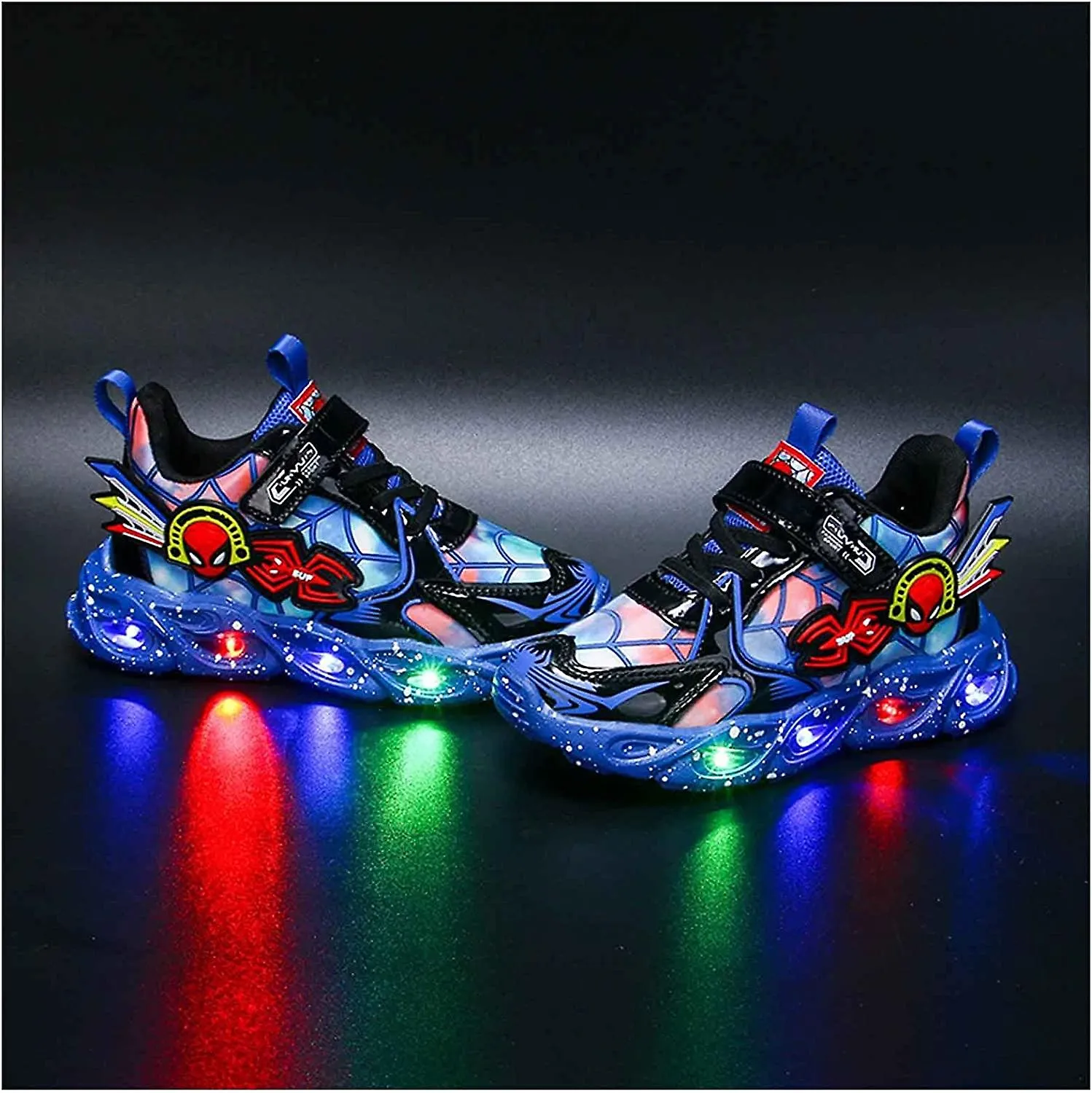 Zapatos deportivos para niños Spiderman Zapatillas iluminadas Para niños Led Zapatos luminosos para niños
