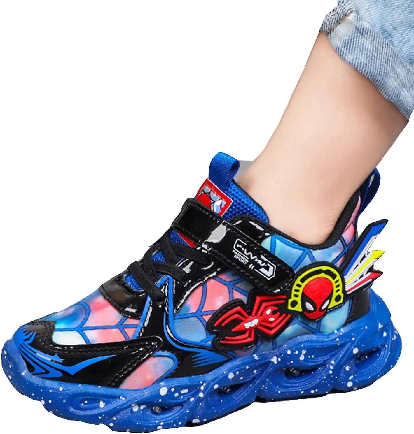 Zapatos deportivos para niños Spiderman Zapatillas iluminadas Para niños Led Zapatos luminosos para niños